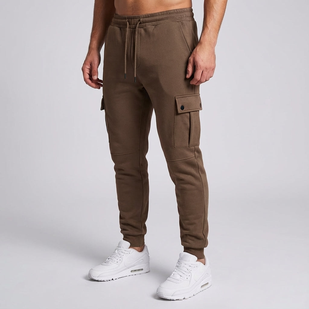 Men's Fleece Cropped Cargo Joggers