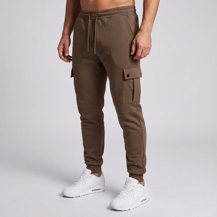 Men's Fleece Cropped Cargo Joggers
