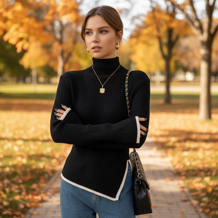 Women's Turtleneck Merino Wool Knit Sweater
