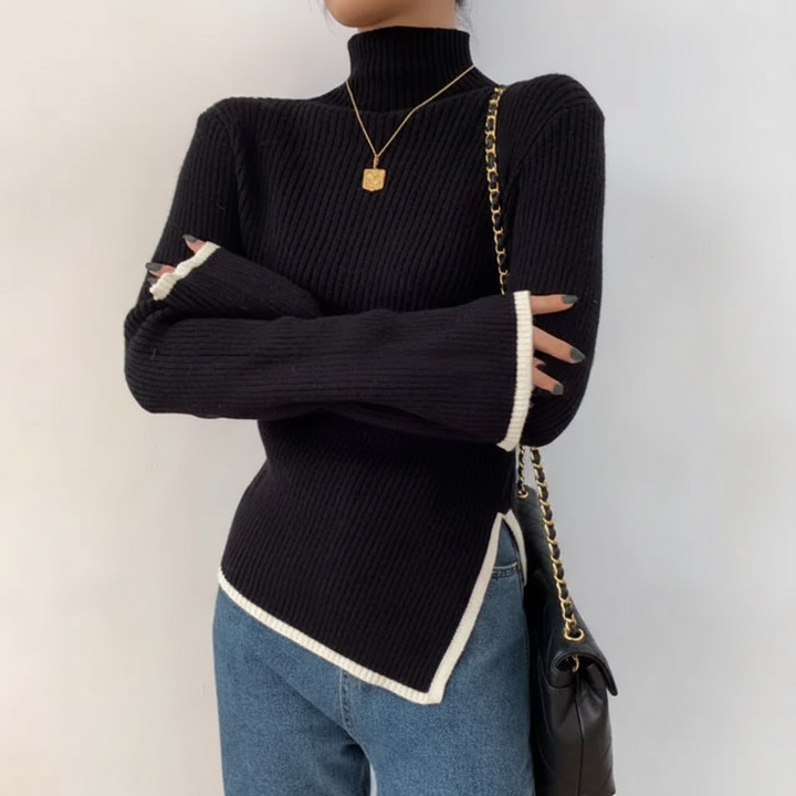 Women's Turtleneck Merino Wool Knit Sweater
