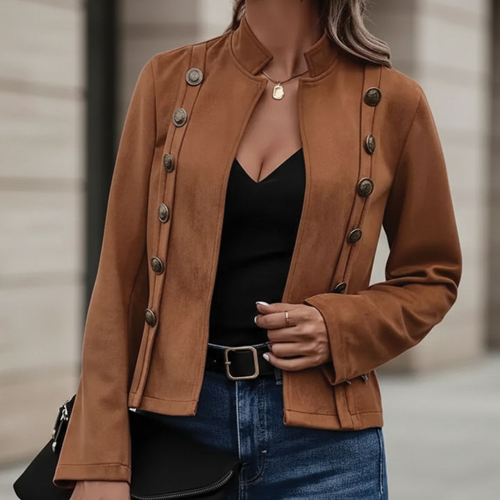 Womens Wool Military Blazer Jacket