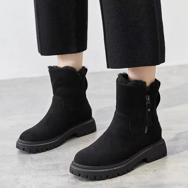 Women's Suede Leather Chelsea Ankle Boots
