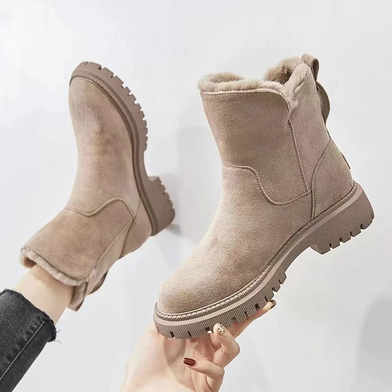 Women's Suede Leather Chelsea Ankle Boots