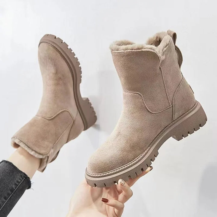 Women's Suede Leather Chelsea Ankle Boots
