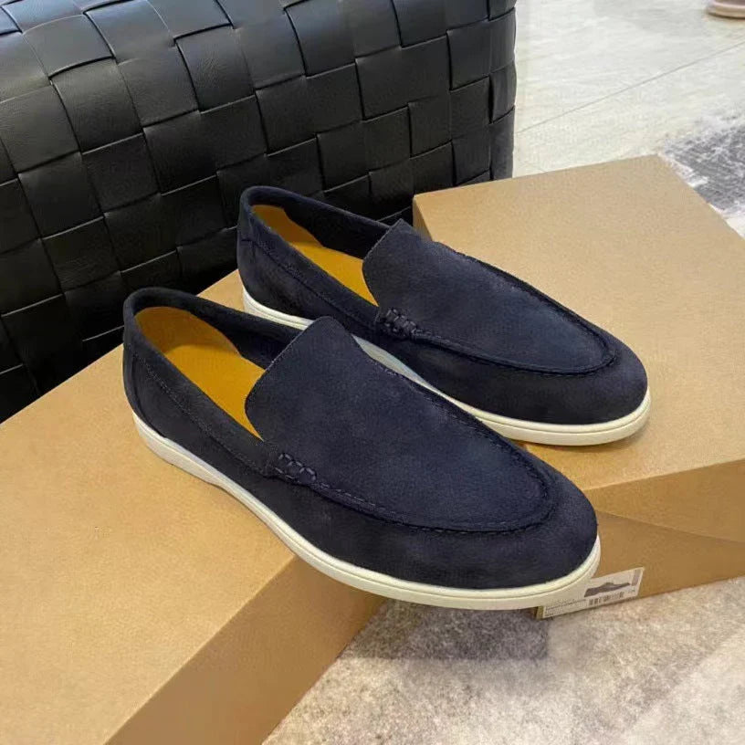 Men's Suede Loafers Casual Slip On Shoes