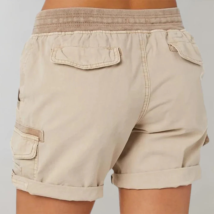 Women's Cargo Shorts Linen High Waisted Casual Utility Wear