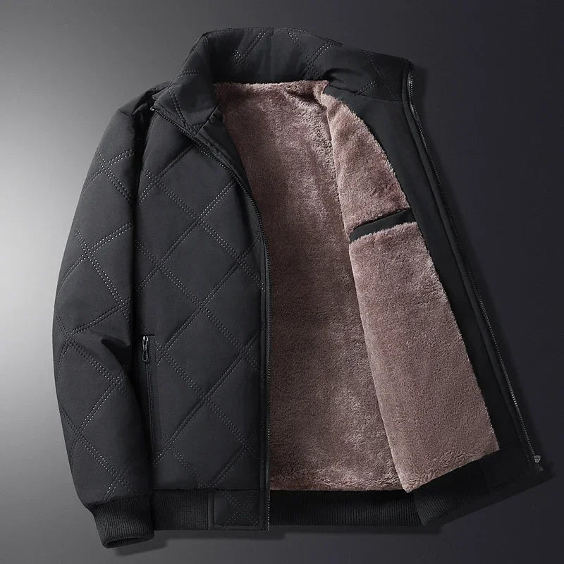Men’s Fleece-Lined Quilted Puffer Jacket