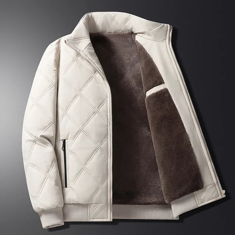 Men’s Fleece-Lined Quilted Puffer Jacket