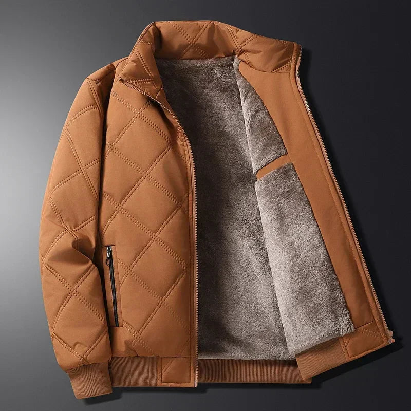 Men’s Fleece-Lined Quilted Puffer Jacket