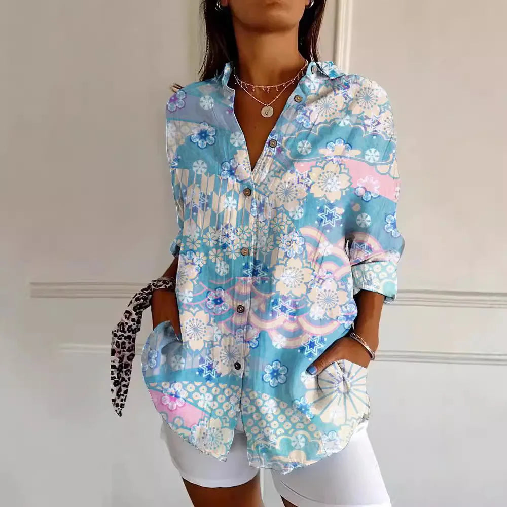 Elegant Blouse For Women | Relaxed Fit | Blue