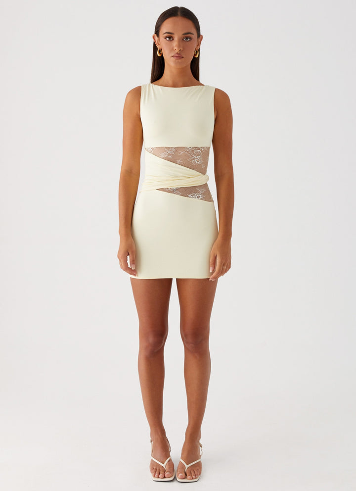 Women's Sleeveless Cutout Knit Bodycon Club Mini Dress