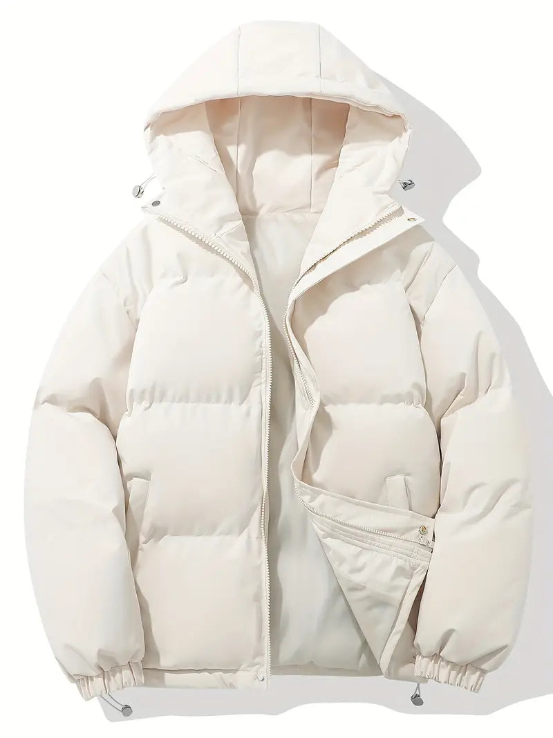 Puffer Jacket Womens Fleece Hooded Coat