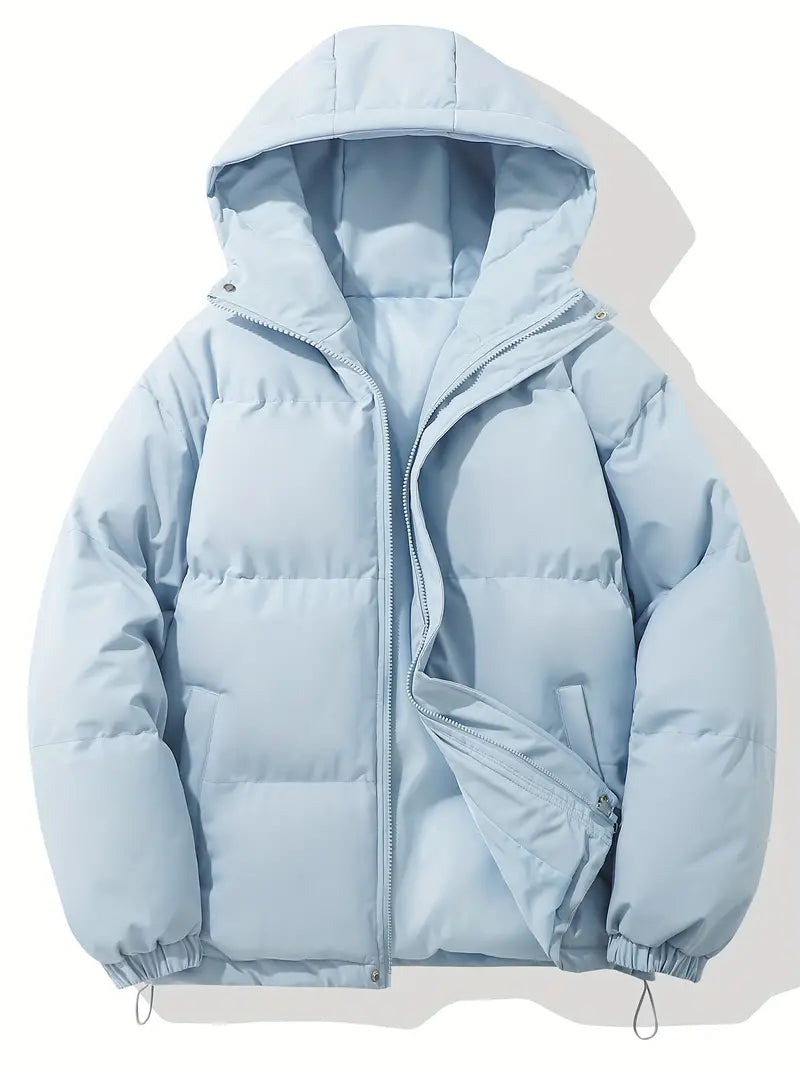 Puffer Jacket Womens Fleece Hooded Coat
