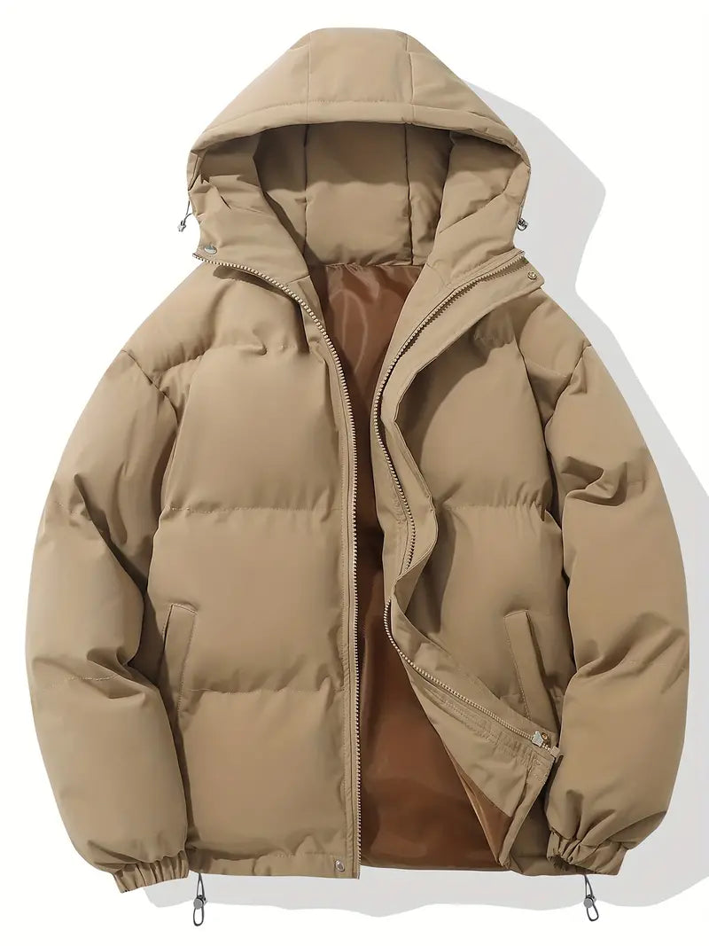 Puffer Jacket Womens Fleece Hooded Coat