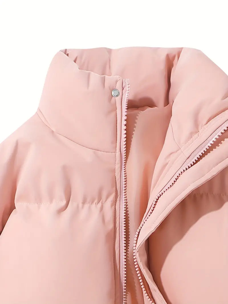 Puffer Jacket Womens Fleece Hooded Coat