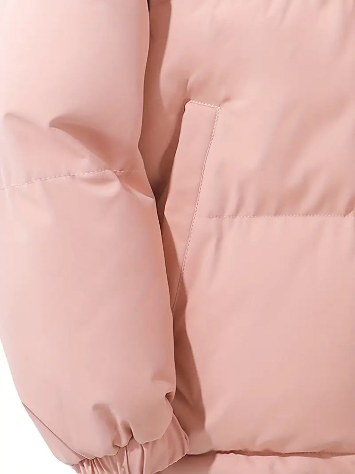 Puffer Jacket Womens Fleece Hooded Coat