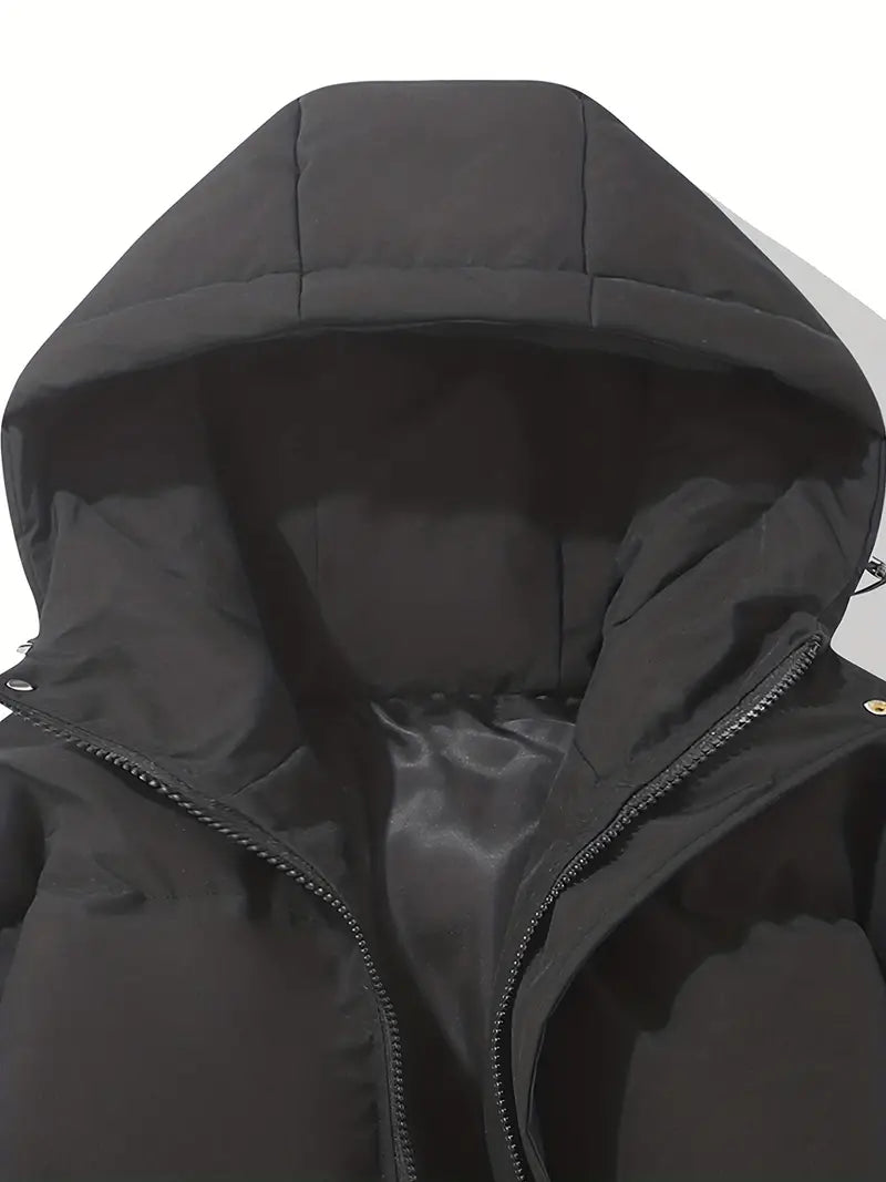 Puffer Jacket Womens Fleece Hooded Coat