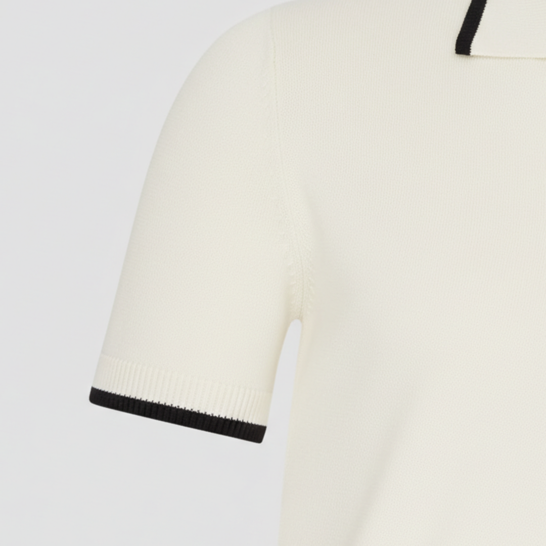 Men's Merino Wool Knit Polo Shirt Top