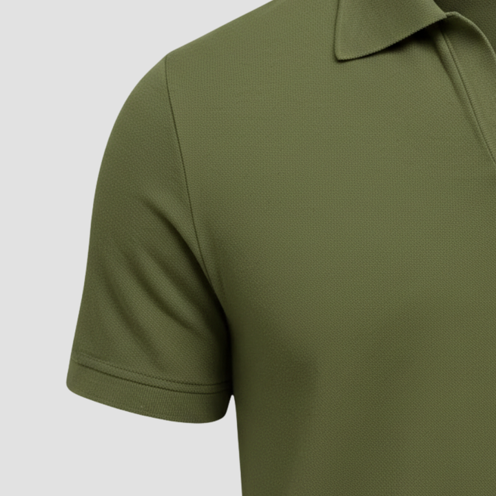 Men's Slim Fit Merino Wool Knit Johnny Collar Polo Shirt