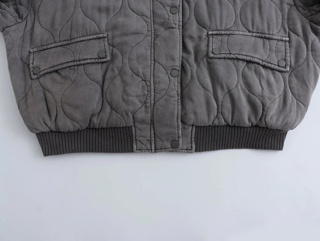 Women’s Oversized Fleece Bomber Jacket
