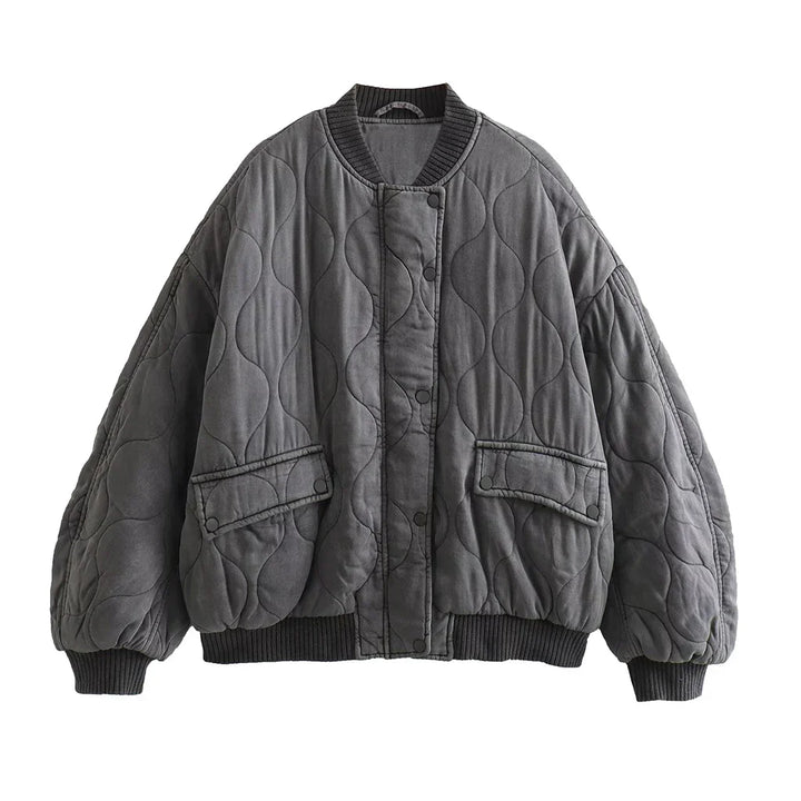 Women’s Oversized Fleece Bomber Jacket