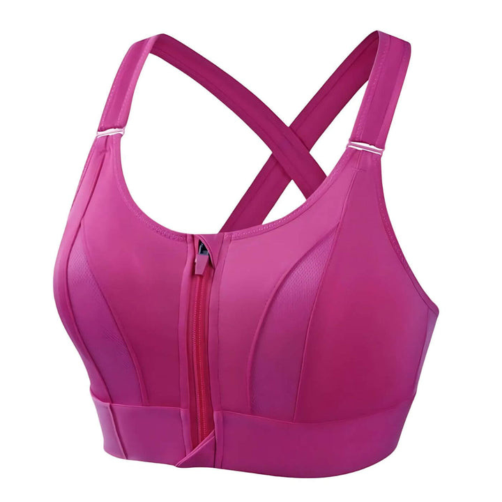 High-Impact Sports Bra Summer Breathable Nylon Supportive Workout Crop Top