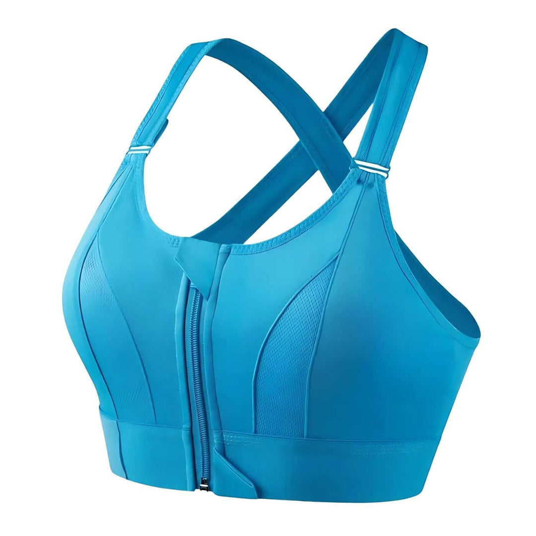 High-Impact Sports Bra Summer Breathable Nylon Supportive Workout Crop Top