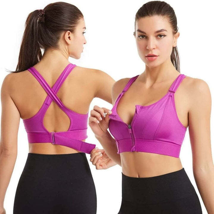 High-Impact Sports Bra Summer Breathable Nylon Supportive Workout Crop Top