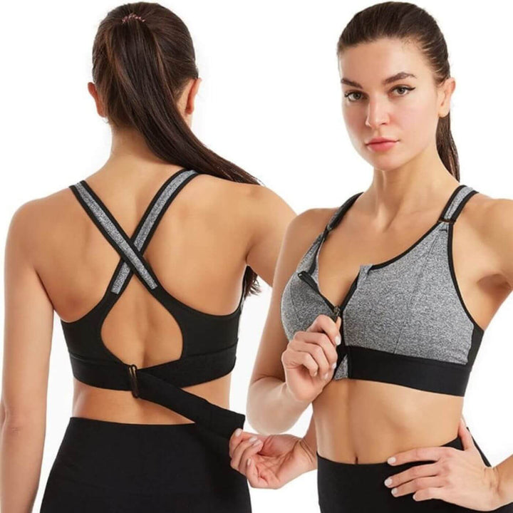 High-Impact Sports Bra Summer Breathable Nylon Supportive Workout Crop Top