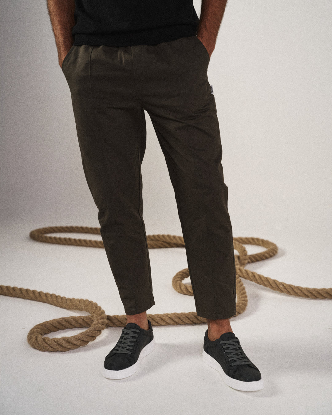 Men's Linen Joggers Casual Trousers Loose Fit Pants