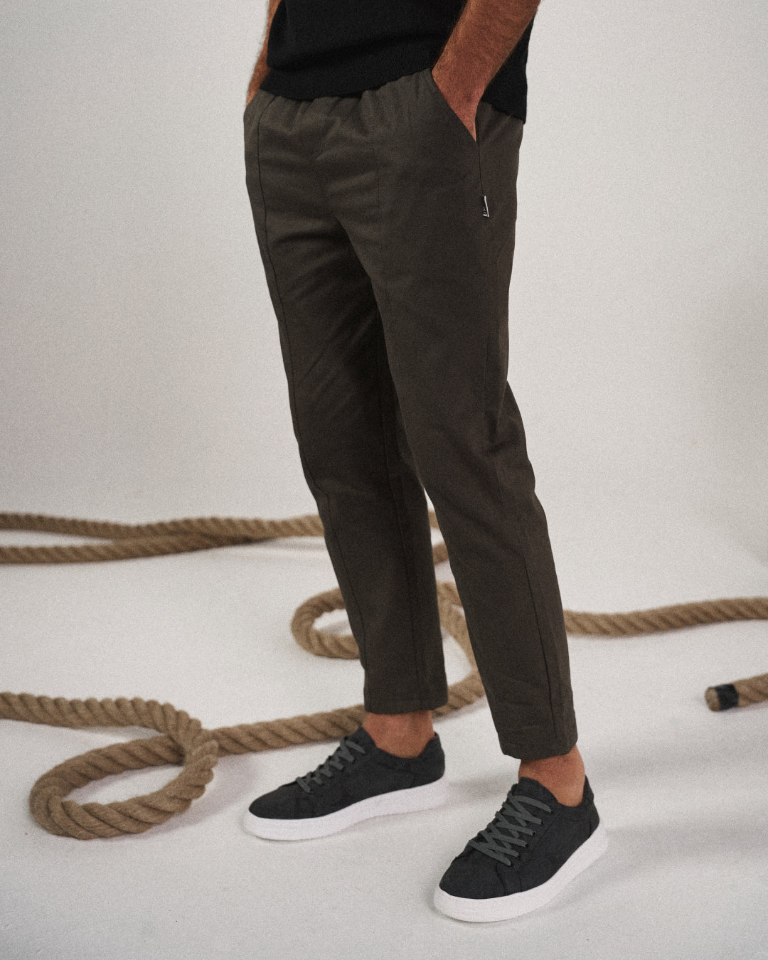 Men's Linen Joggers Casual Trousers Loose Fit Pants