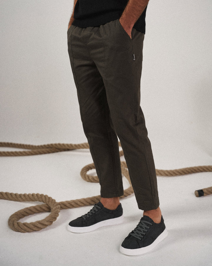 Men's Linen Joggers Casual Trousers Loose Fit Pants