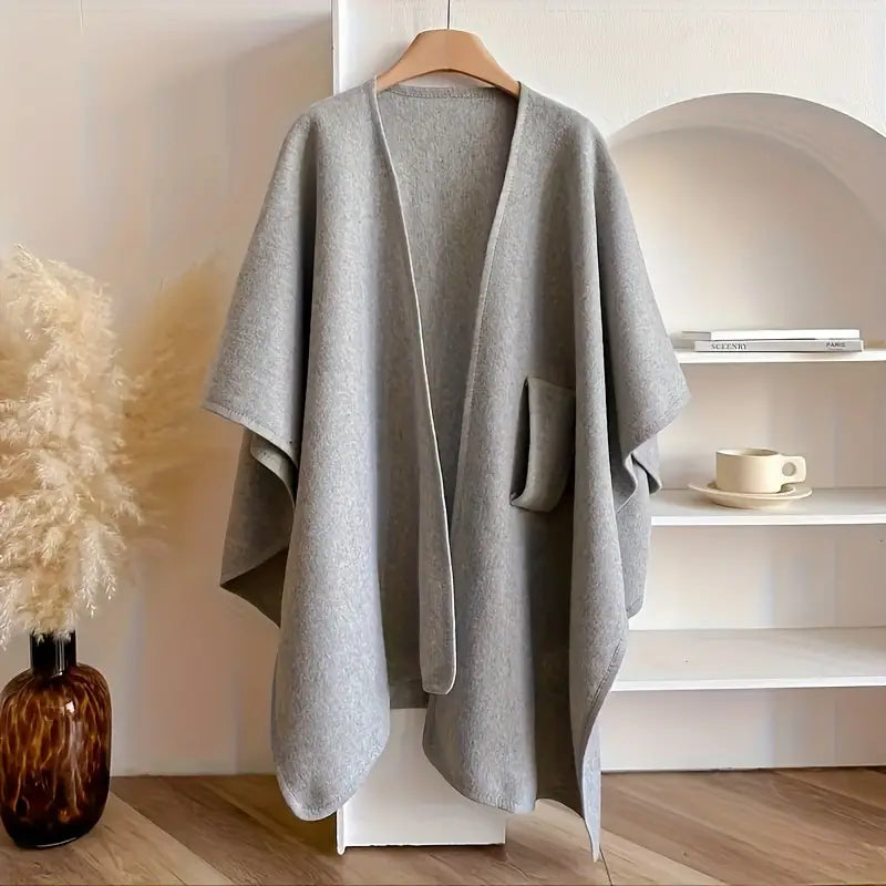 Women's Linen Draped Shawl Wrap Cape