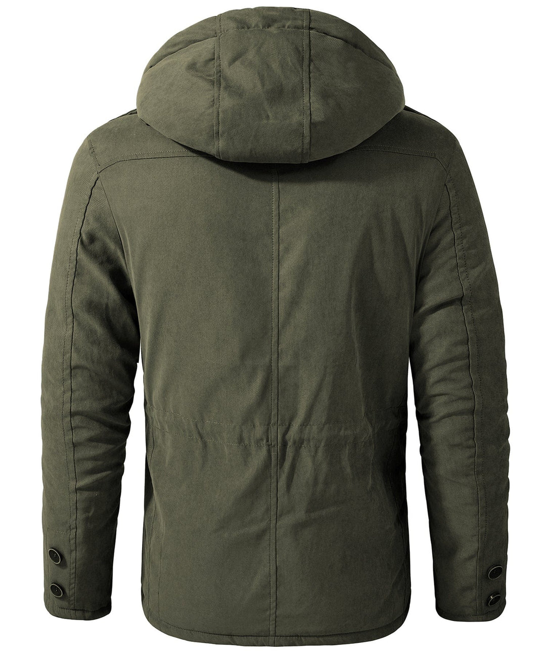 Men's Fleece Lined Hooded Outerwear Casual Coat Parka Jacket