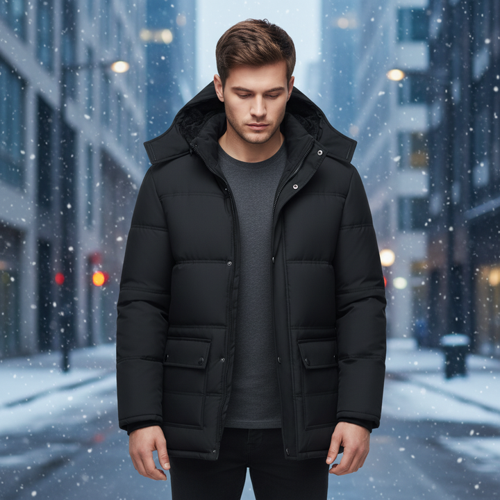 Men’s Heavyweight Fleece Hooded Puffer Parka
