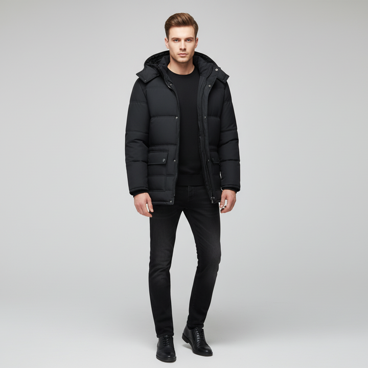 Men’s Heavyweight Fleece Hooded Puffer Parka