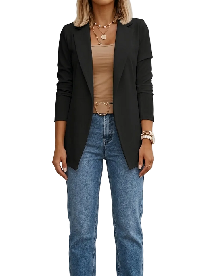 Women's Knit Tailored Open Front Blazer