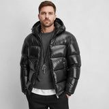 Men's Hooded Puffer Jacket Water Resistant Outerwear