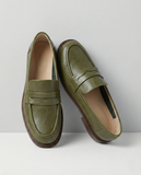 Γυναικεία δερμάτινα penny loafers, επίπεδα casual παπούτσια χωρίς κορδόνια