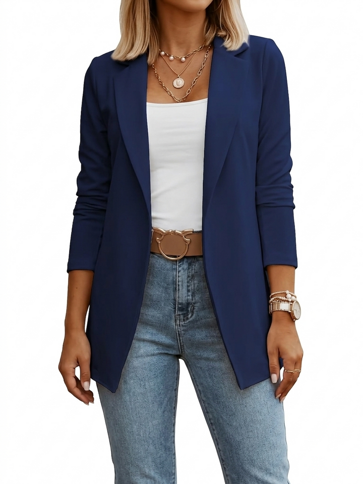 Women's Knit Tailored Open Front Blazer