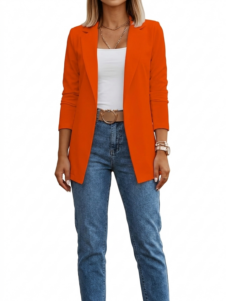 Women's Knit Tailored Open Front Blazer