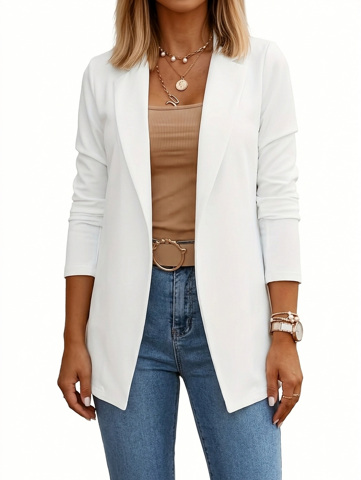 Women's Knit Tailored Open Front Blazer