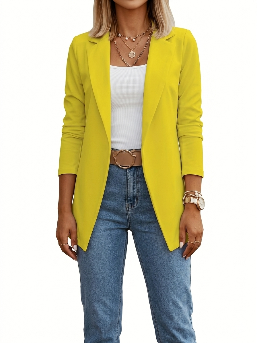 Women's Knit Tailored Open Front Blazer