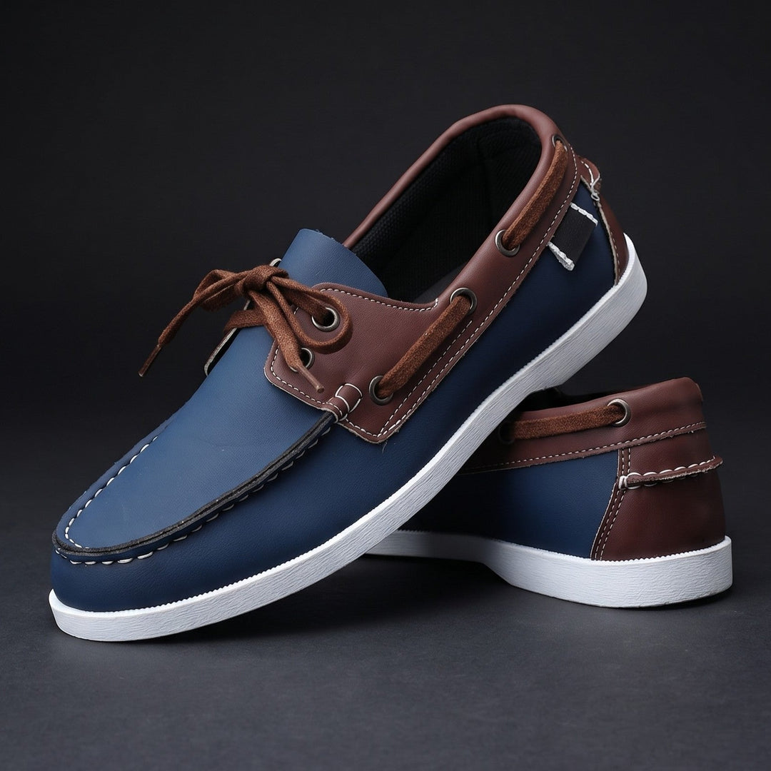 Men's Leather Boat Shoes Casual Deck Loafers Footwear
