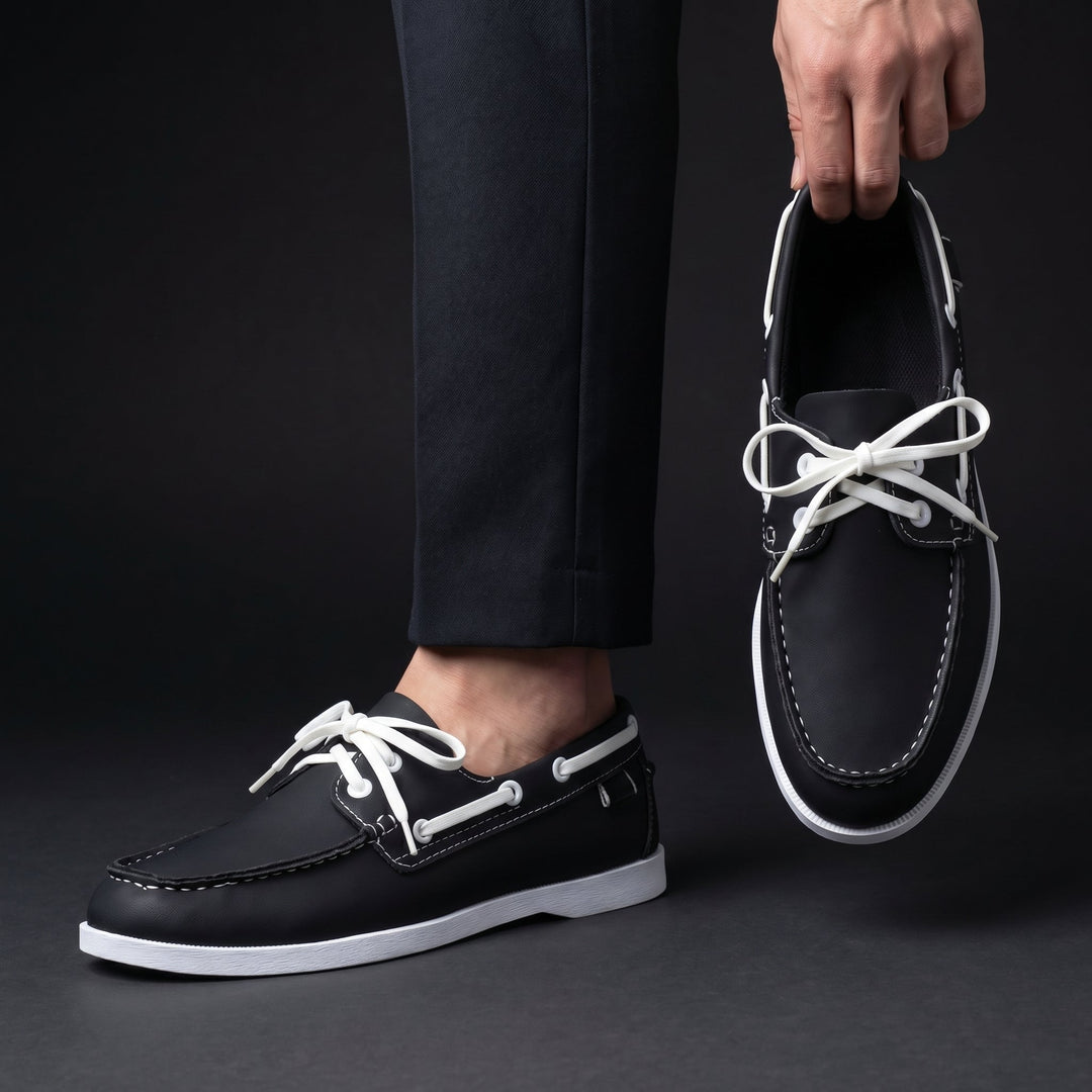 Men's Leather Boat Shoes Casual Deck Loafers Footwear