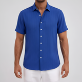 Men's Lightweight Linen Short Sleeve Button Down Shirt