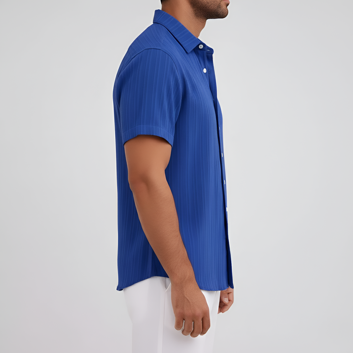 Men's Lightweight Linen Short Sleeve Button Down Shirt