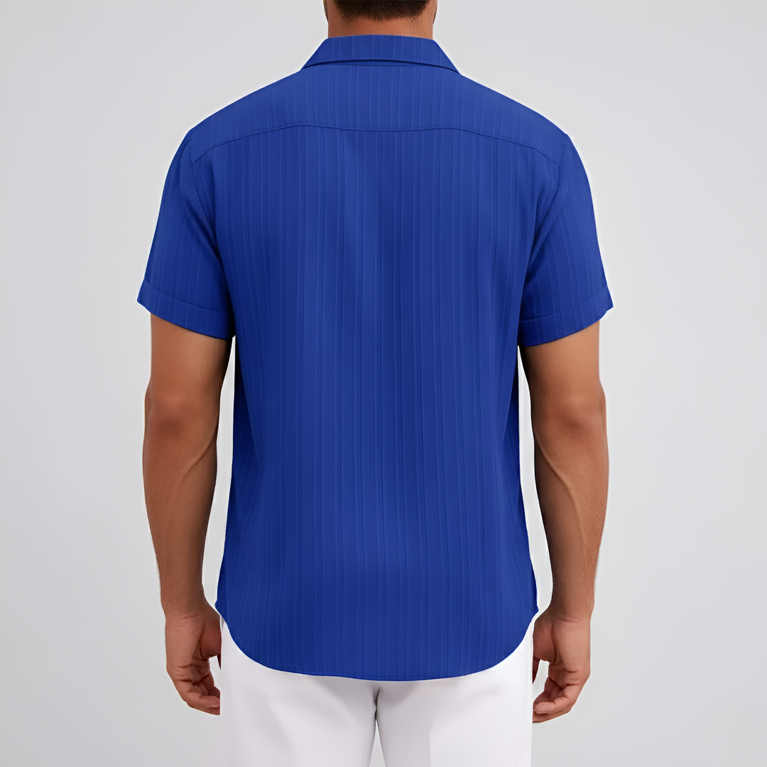 Men's Lightweight Linen Short Sleeve Button Down Shirt