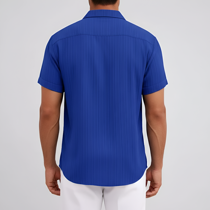 Men's Lightweight Linen Short Sleeve Button Down Shirt