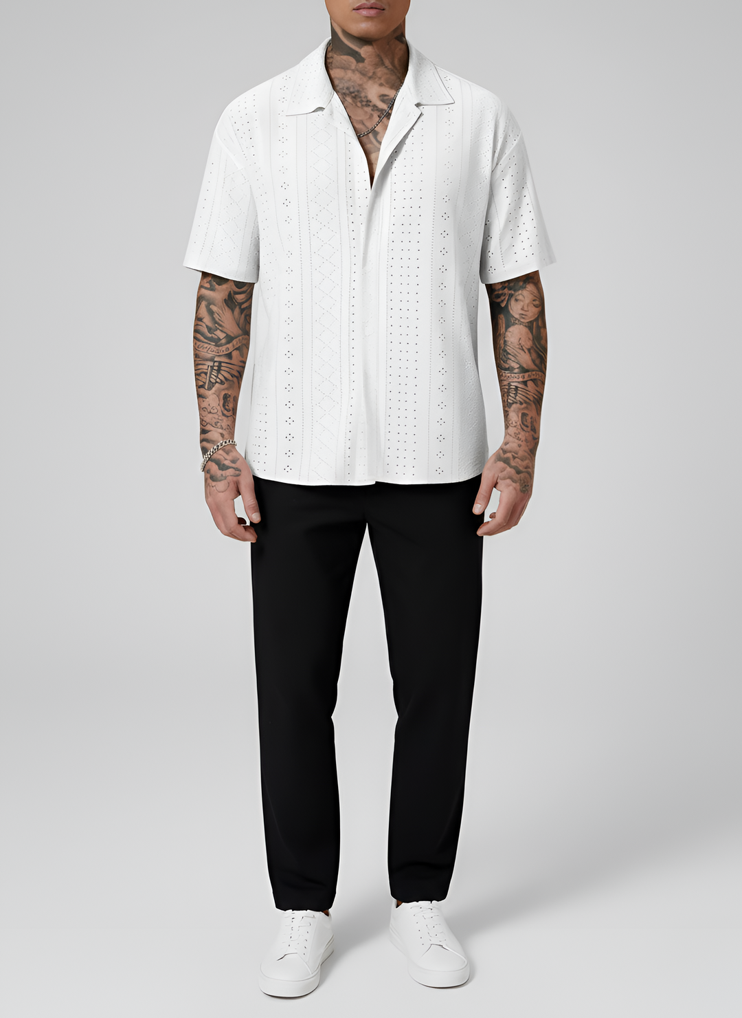 Men's Linen Short Sleeve Cuban Collar Shirt